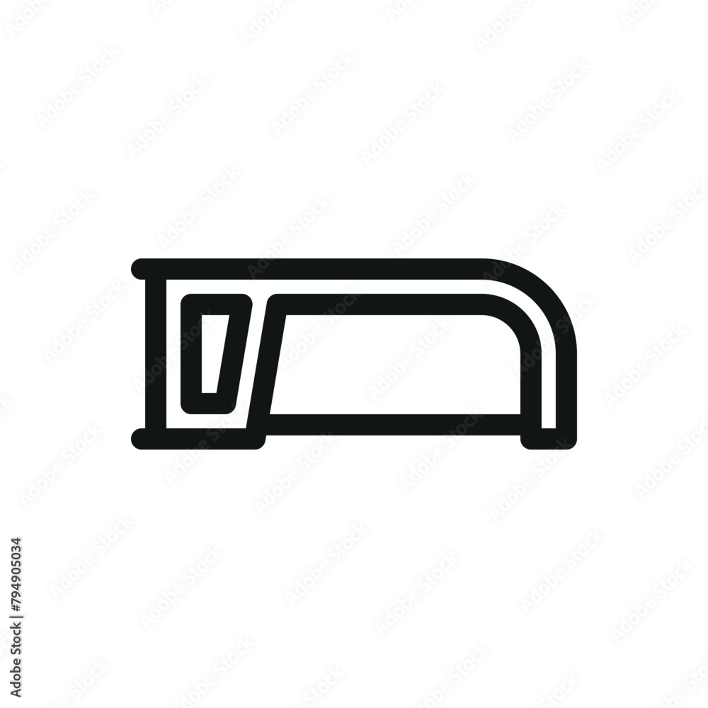 Hacksaw isolated icon set, hacksaw frame vector symbol with editable stroke Hacksaw isolated icon set, hacksaw frame vector symbol with editable stroke