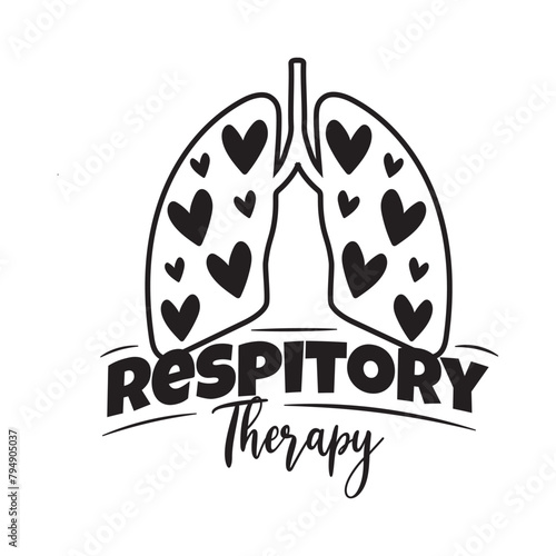 Respiratory Therapy Vector Design on White Background