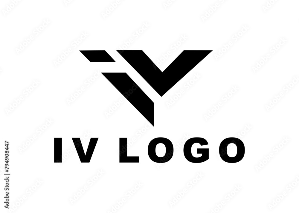 letter iv logo, design, Vector, illustration, creative icon, template letter iv logo, design, Vector, illustration, creative icon, template