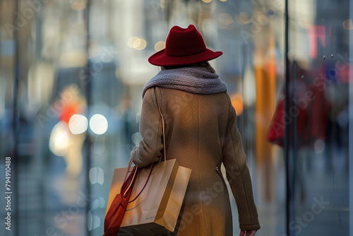 woman shopping on the street