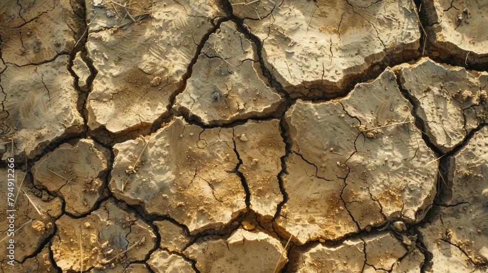 Fractures in arid soil Fractures in arid soil
