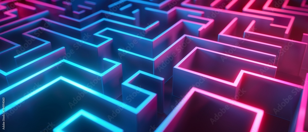 Luminous 3D maze multicolor neon Luminous 3D maze multicolor neon