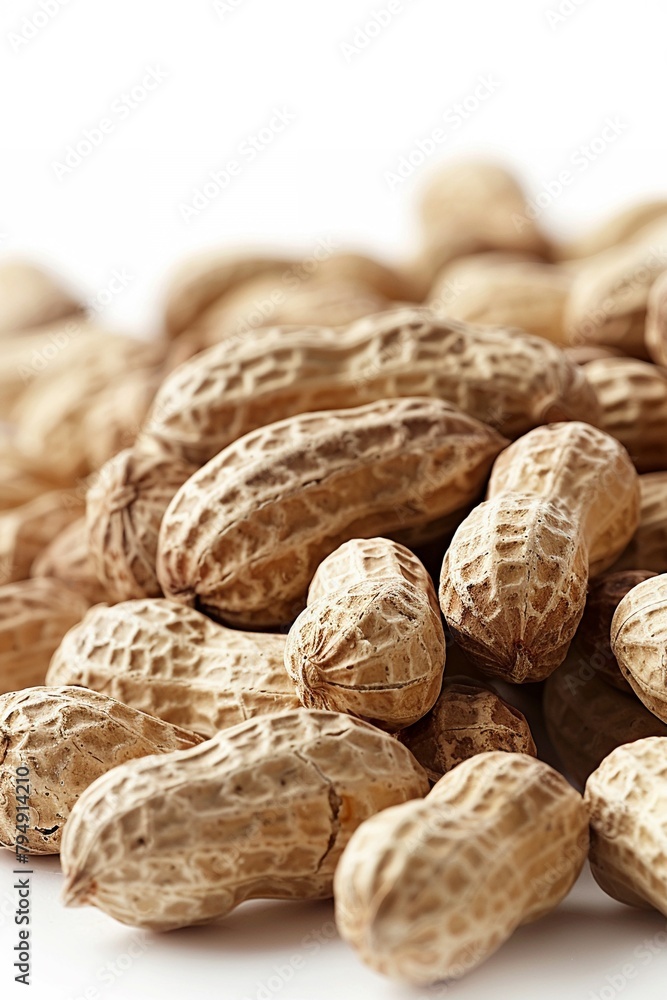 Pile of peanuts intact shells