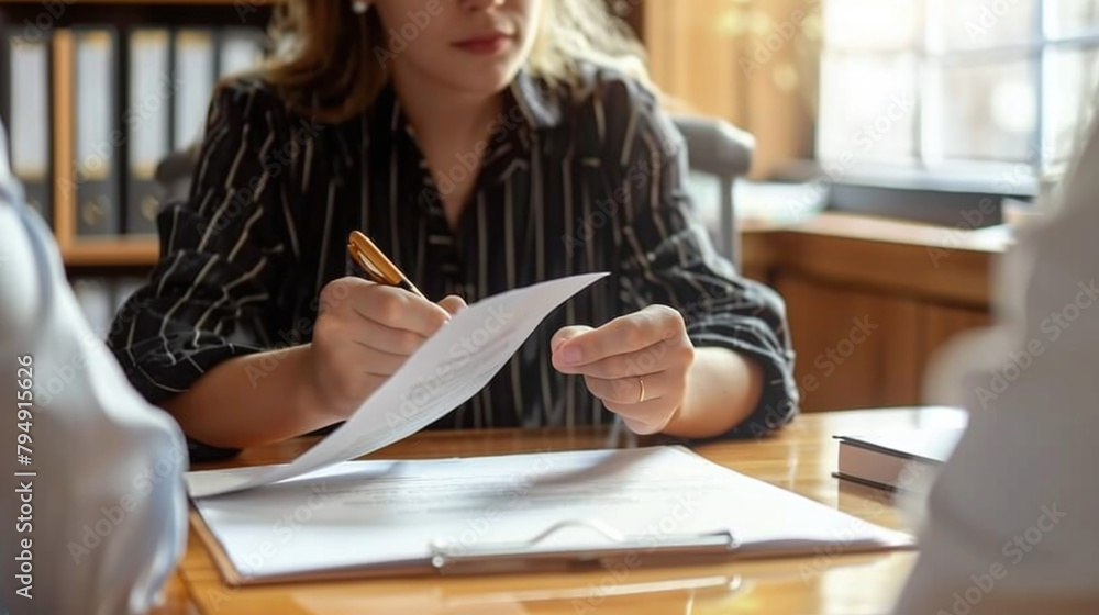 portrait of shocked young caucasian woman giving testimony at investigation office, witness, crime court case portrait of shocked young caucasian woman giving testimony at investigation office, witness, crime court case