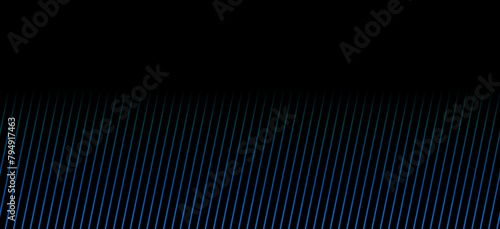 Schräge blaue Streifen mit Farbverlauf auf schwarzem Hintergrund