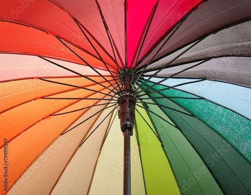 close up of a rainbow color umbrella background