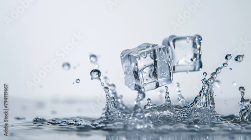 Splashing Ice Cubes