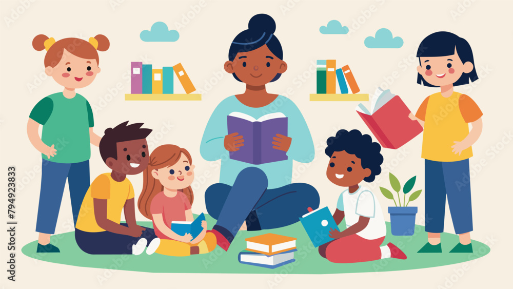 A local library hosts a free storytelling and arts and crafts program for children giving parents a break from entertaining their kids while A local library hosts a free storytelling and arts and crafts program for children giving parents a break from entertaining their kids while