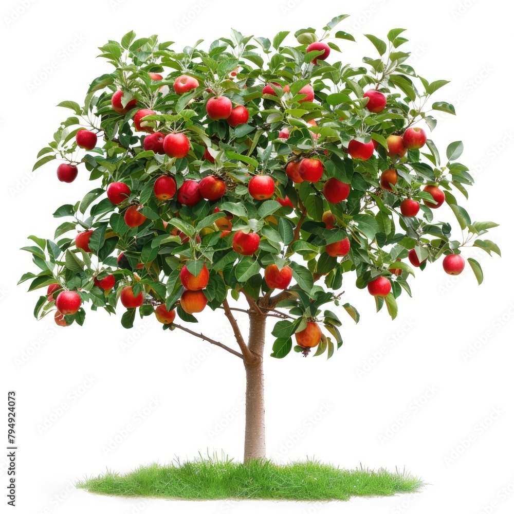 big apple tree with clear white background big apple tree with clear white background