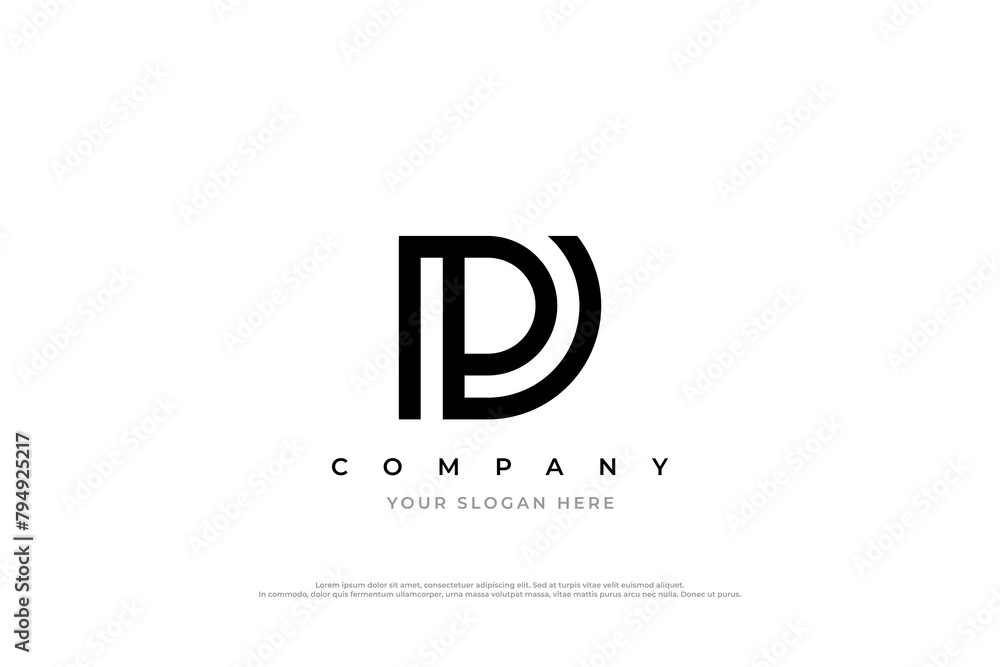Initial Letter PD Logo Design Initial Letter PD Logo Design