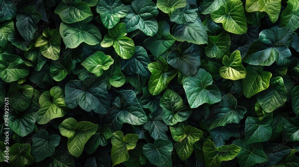 Natural green leaves wall as a backdrop Natural green leaves wall as a backdrop