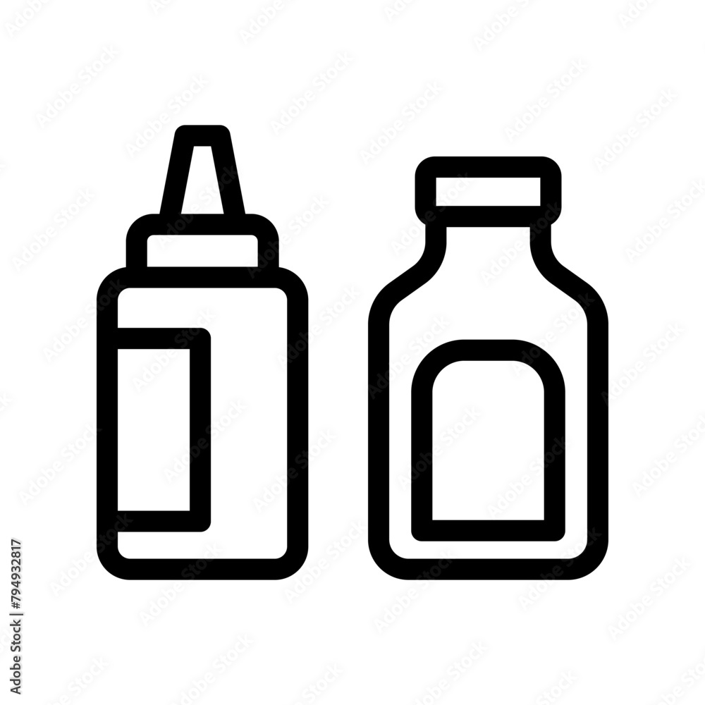 condiments line icon illustration vector graphic condiments line icon illustration vector graphic