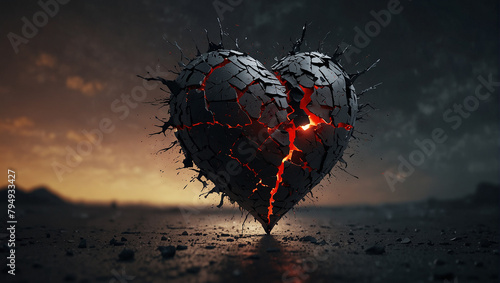 broken heart background  