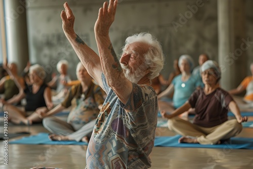 Captivating Yoga Practice for Elderly Individuals Focusing on Flexibility and Balance