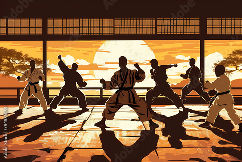 Karate Practice at Sunrise