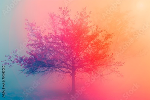 Ethereal Landscape with Vibrant Color Transitions and Seamless Hue Gradients