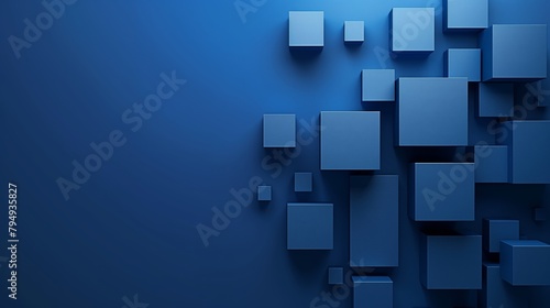 blue cube boxes background. © AnyPic289
