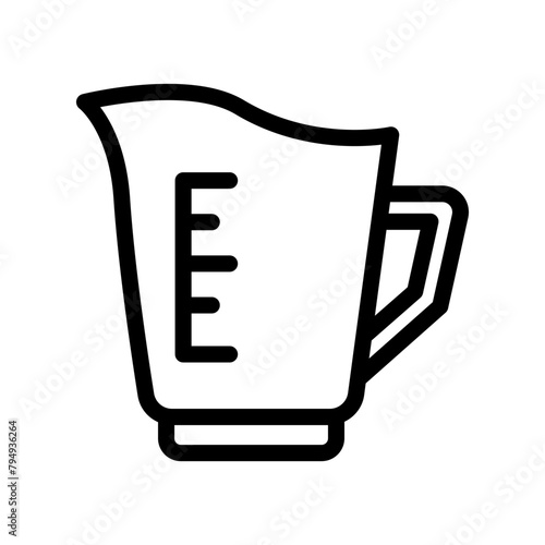 measuring jug line icon illustration vector graphic