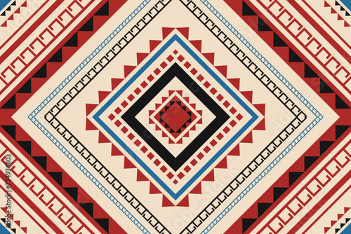 Ethnic pattern.beautiful pattern. folk embroidery,bohemian style,aztec geometric art ornament print.ethnic abstract Inkatha art.Seamless fabric.design for fabric, carpet, wallpaper, clothing	