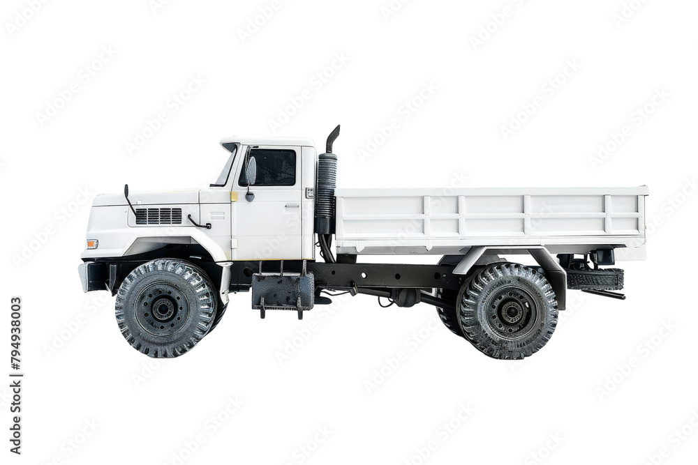Reliable White Delivery Vehicle Shipping on Transparent Background