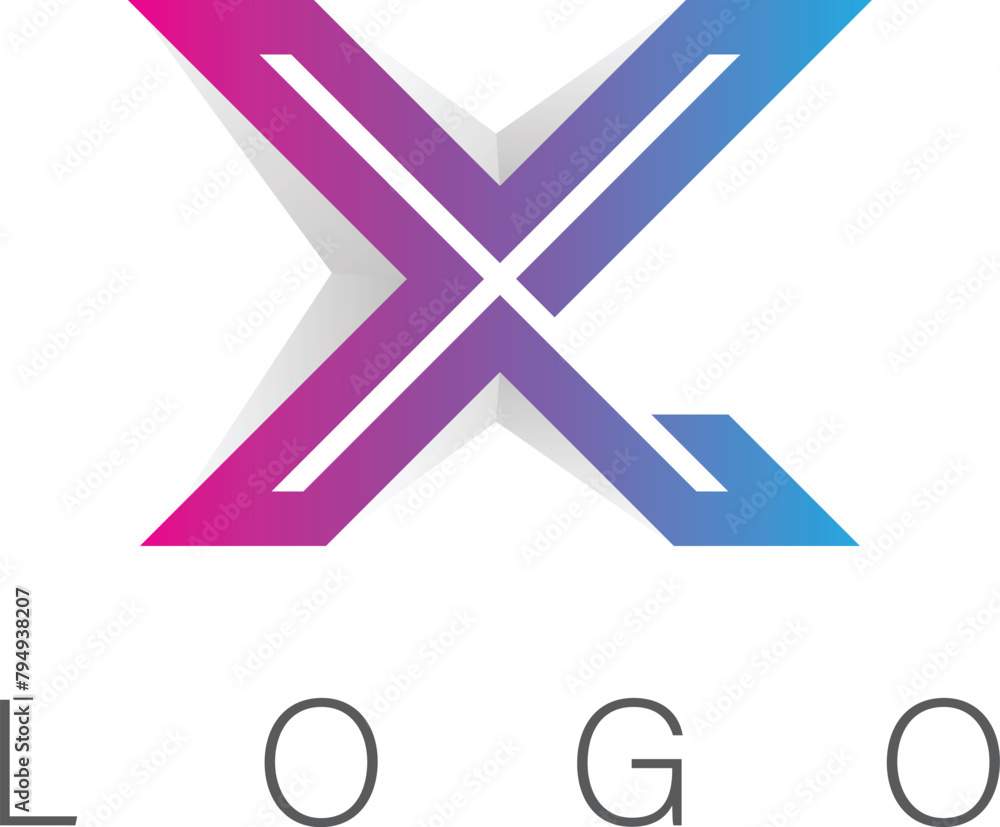 Alphabet X Knife Sword Logo Design Alphabet X Knife Sword Logo Design