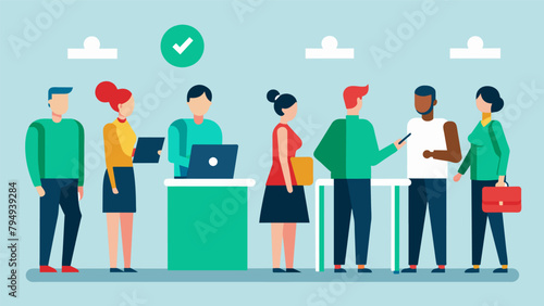 A line of people waiting at the customer service desk to return items they can no longer afford due to inflation.
