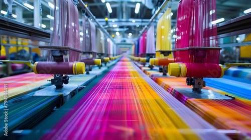 Dynamic Textile Machines A Colorful Perspective. The Legacy of Textile Manufacturing A Kaleidoscope of Colors