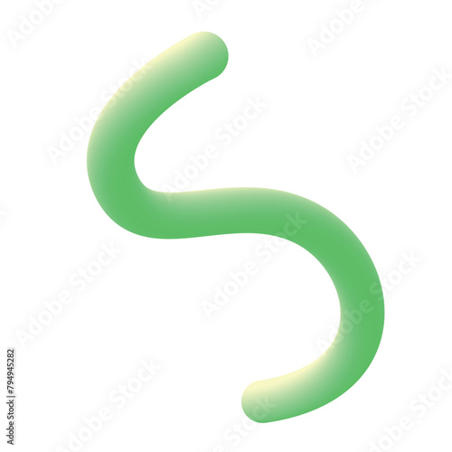 ligne 3D verte