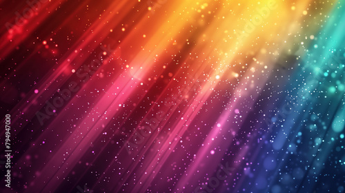 Rainbow Colored Background With Stars © Ivan Traimak