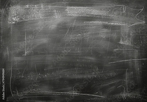 Blank Chalkboard Background for School or Office Concept