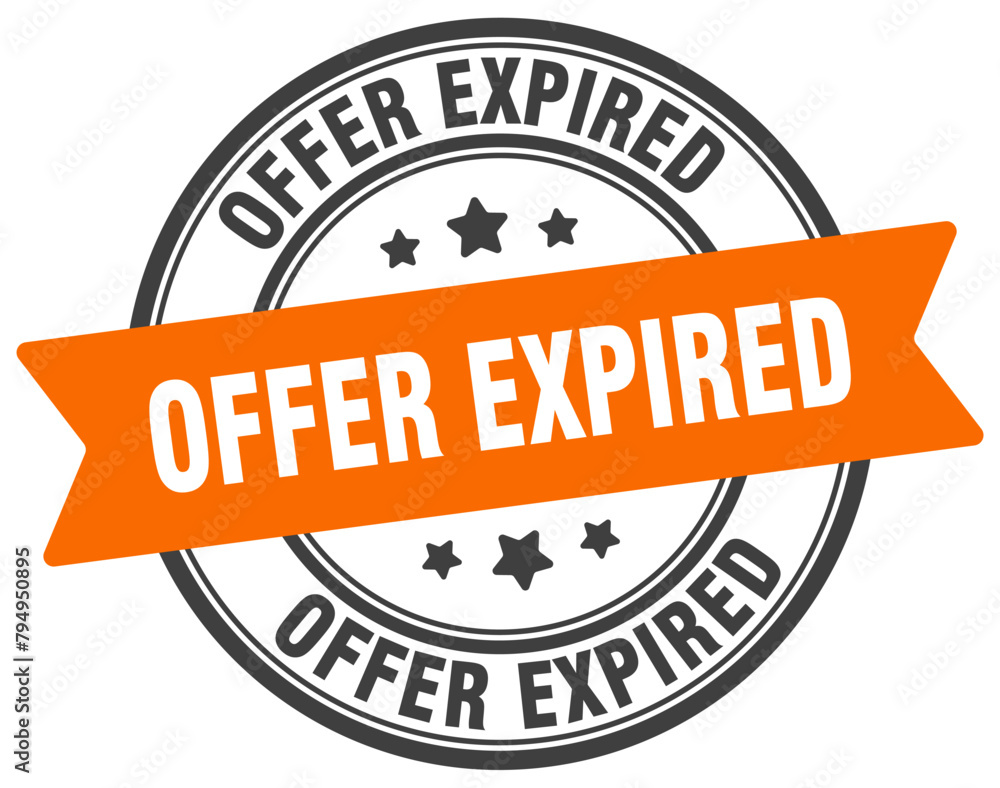 offer expired stamp. offer expired label on transparent background. round sign offer expired stamp. offer expired label on transparent background. round sign