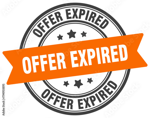 offer expired stamp. offer expired label on transparent background. round sign