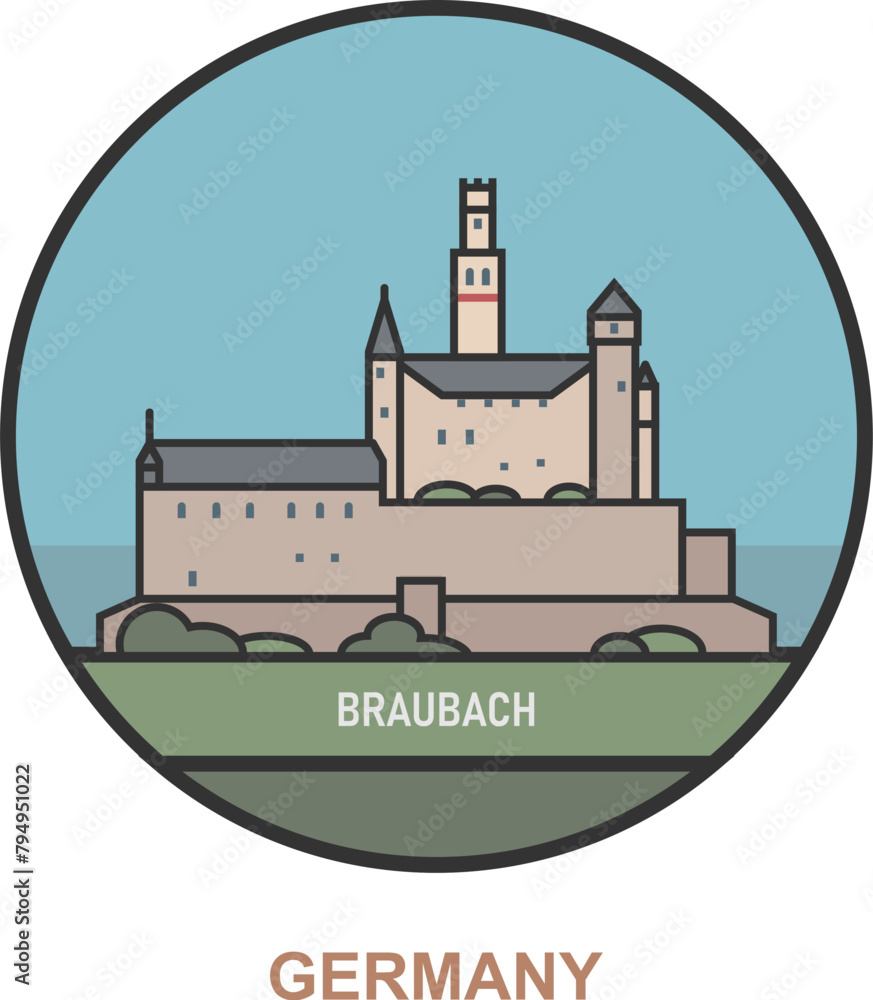 Braubach. Cities and towns in Germany