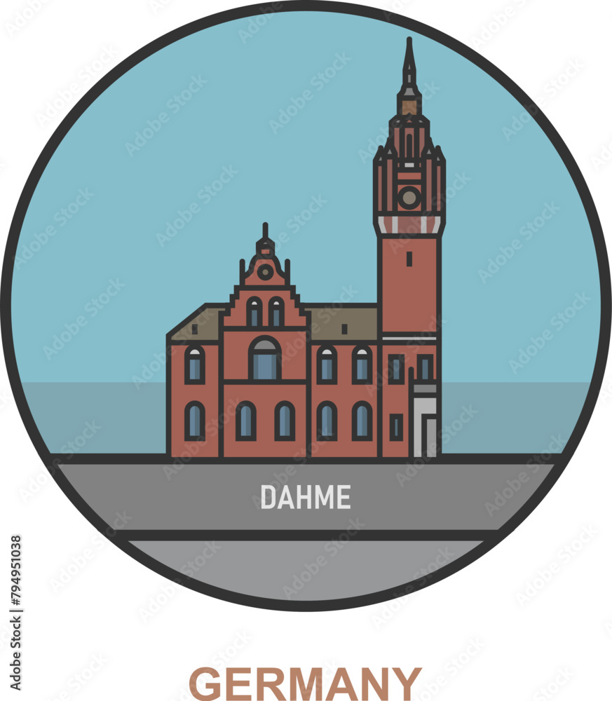 Dahme. Cities and towns in Germany