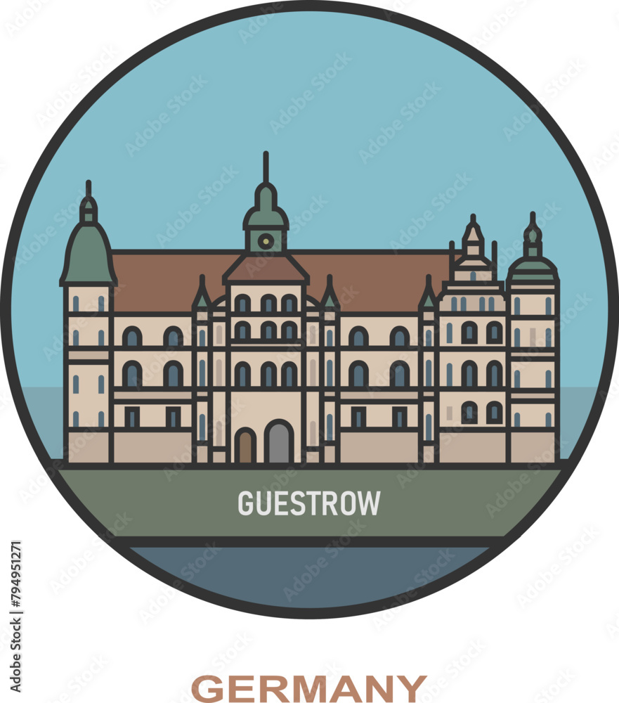 Guestrow. Cities and towns in Germany