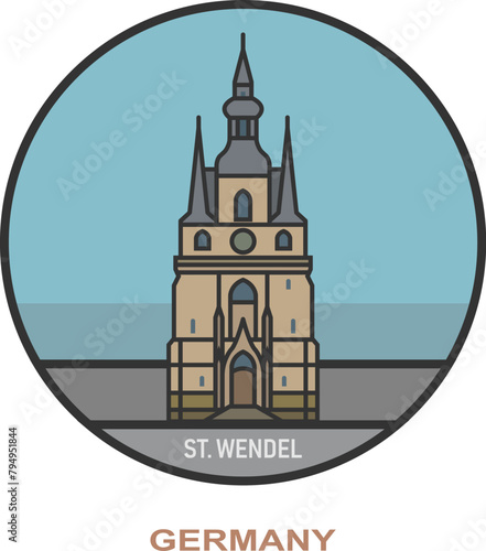 St Wendel. Cities and towns in Germany