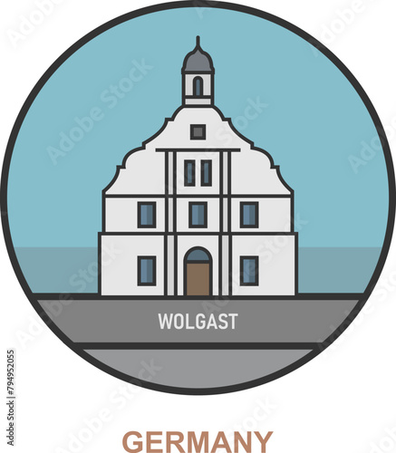 Wolgast. Cities and towns in Germany