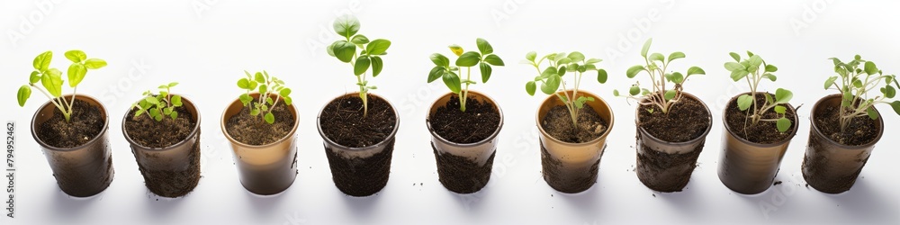 Seedlings of Hope: Vegetable Sprouts in Orderly Array