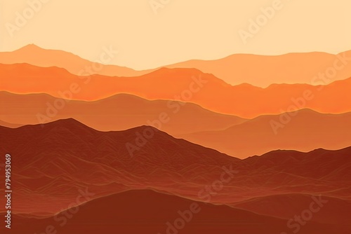 Burnt Sienna Earth Gradients: Desert Heat Wave Parched Canyon Mirage