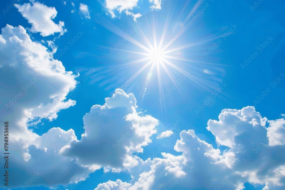 AI-generated blue sky and clouds. Beautiful simple AI generated image in 4K, unique. AI-generated blue sky and clouds. Beautiful simple AI generated image in 4K, unique.