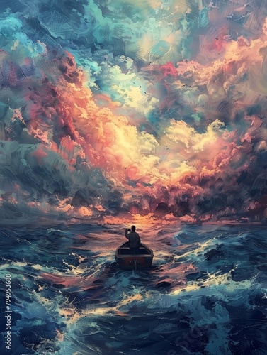 Traditional Ship in Watercolor Masterpiece