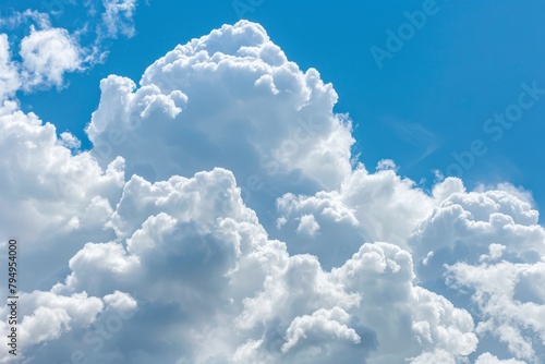 AI-generated blue sky and clouds. Beautiful simple AI generated image in 4K, unique.