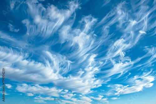 AI-generated blue sky and clouds. Beautiful simple AI generated image in 4K, unique. photo