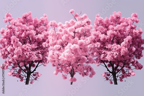 Cherry Blossom Gradient Tints: Blossoming Cherry Tree Spectrum