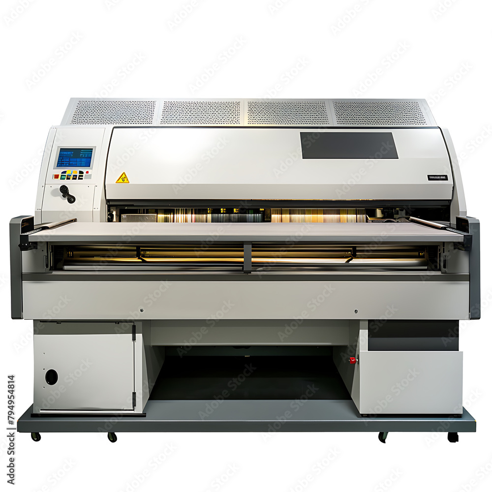 Modern press printing machine. Printer for printing business theme Modern press printing machine. Printer for printing business theme