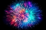 Dazzling Firework Gradient Explosions: Pyrotechnic Color Spectacle Capture