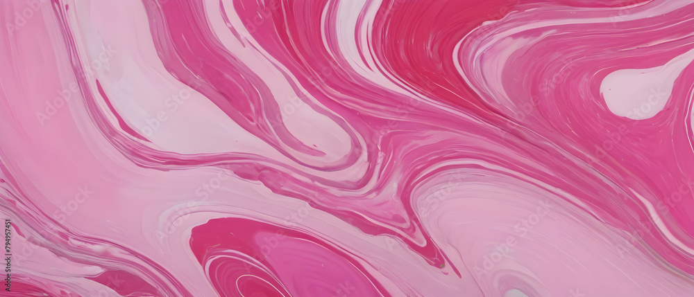 Obraz premium Abstract pink watercolor paint background, liquid fluid marbled texture banner background.