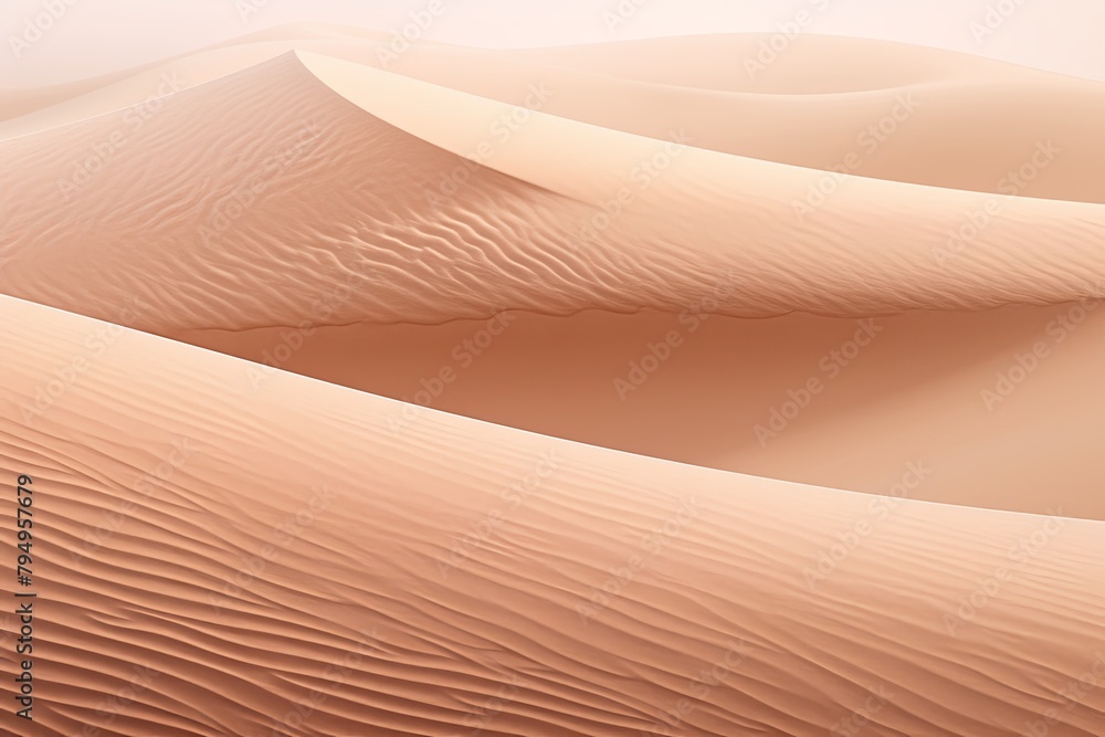 Majestic Desert Sand Dune Gradients: Tranquil Minimalist Sand Designs