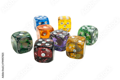 Harnessing Chance with Dice On Transparent Background.