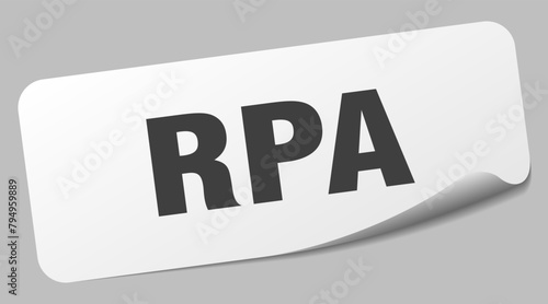 rpa sticker. rpa label